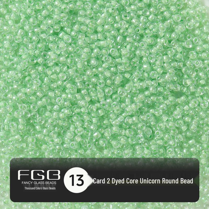 Thousand Color Unicorn Heart Glazed 2mm Round Glass Seed Beads for DIY Jewelry Accessories