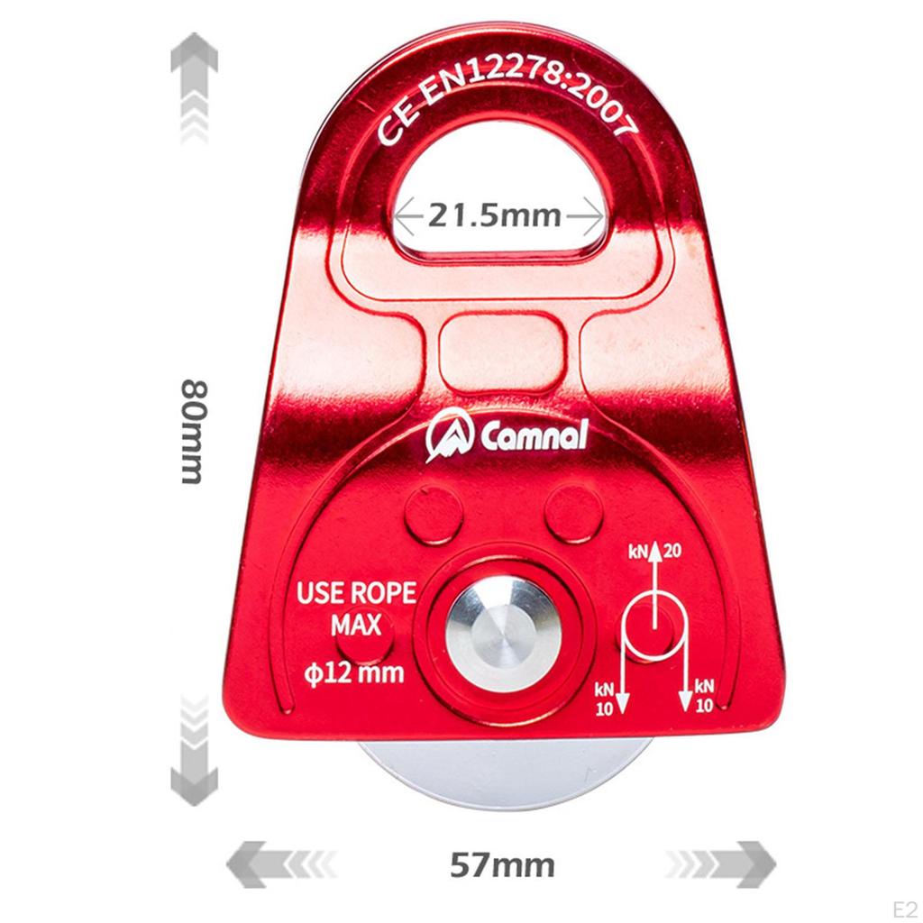 25KN 2500kg General Purpose Outdoor Mobile Micro Pulley for Rock Arborist Tree Climbing