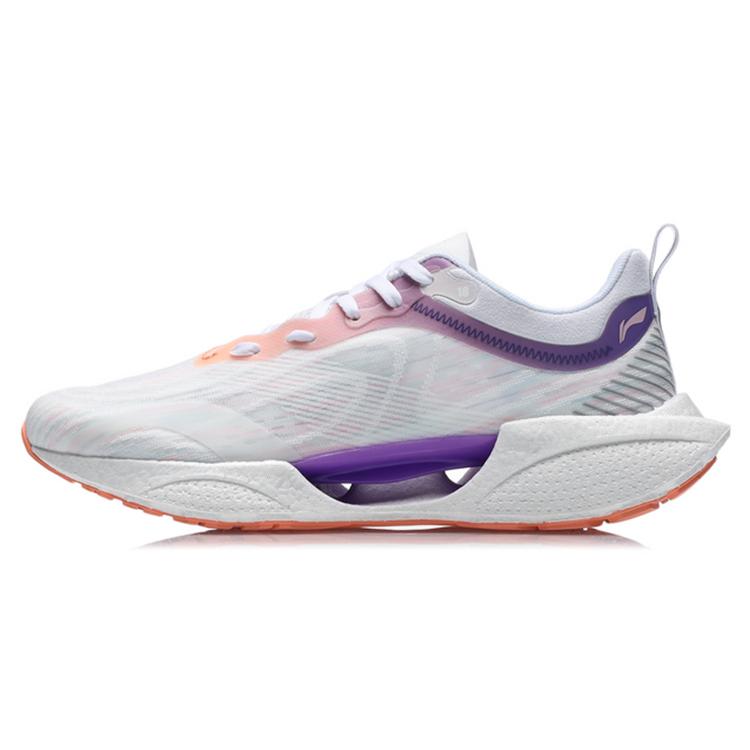 New LINING Super Light 18 Running Shoes Women's Low Top White/Purple ARMR008-7