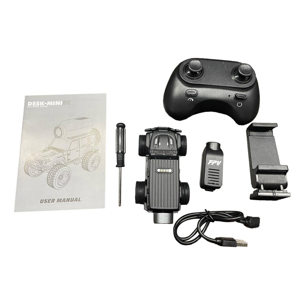1:64 RC Crawler Car 480P Camera WiFi APP Control Gravity Sensing Cruise Control Lights Photo/Video 2.4GHz Remote Control Vehicle