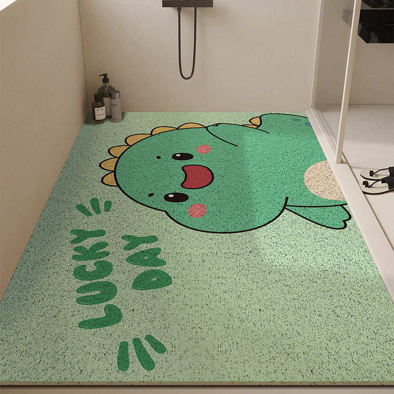 Bathroom Floor Mat Cartoon Wind Silk Ring Non-Slip Mat Shower For The Elderly And Children Bath Floor Mat Anti-Drop Mat Can Be