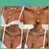 Collier Bohème en Coquillage avec Pendentif Géométrique en Alliage pour Femmes Accessoire de Mode Printemps 2025