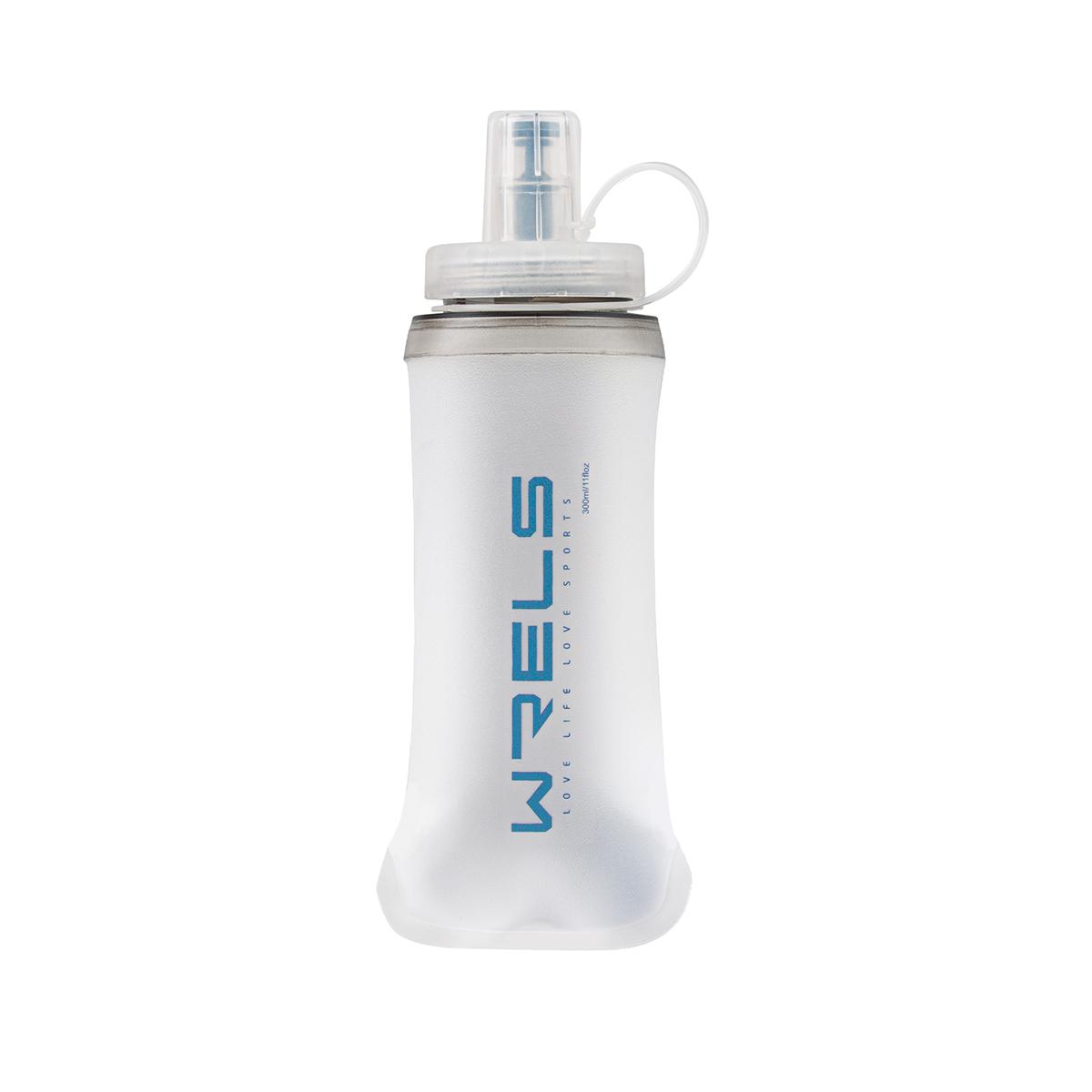 

1 шт. Мягкая бутылка для воды большого калибра, складная, удобная спортивная бутылка для воды для езды на велосипеде, походов, бега, фитнеса 300ml синий