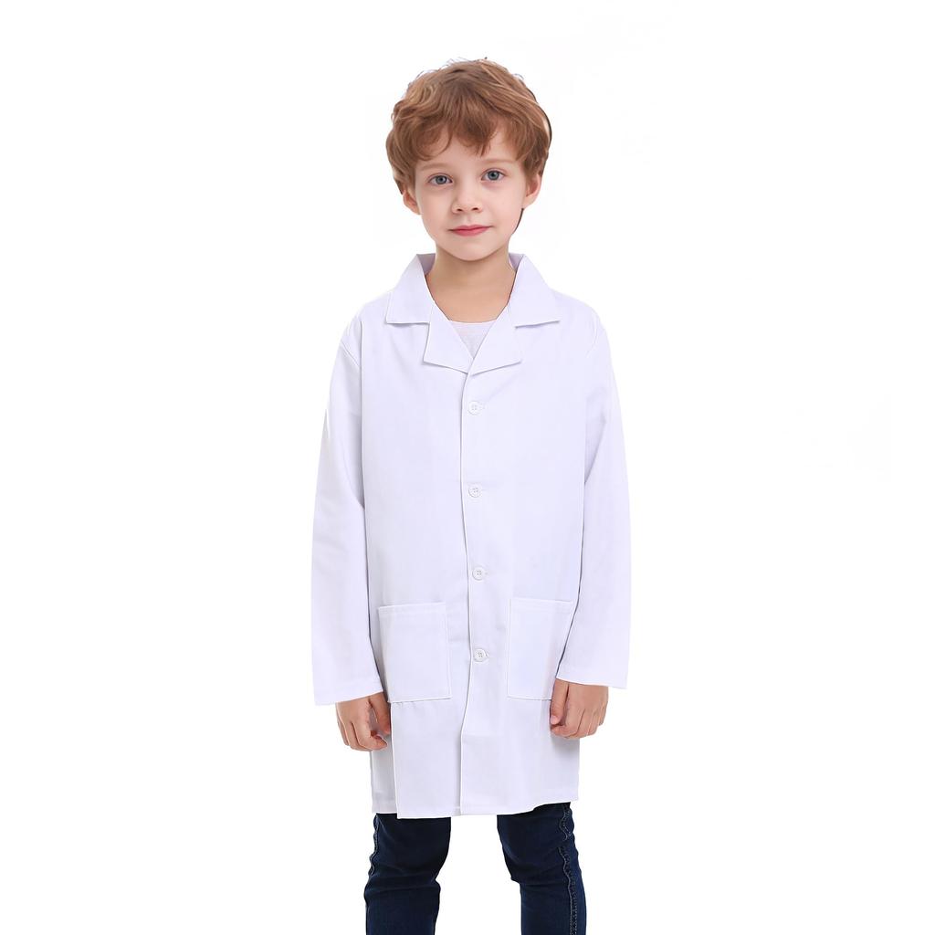 TopTie White Lab Scientist Costume for and Parties White Ages Kids' Coat, School, Halloween, Children's Day, - - 10-12