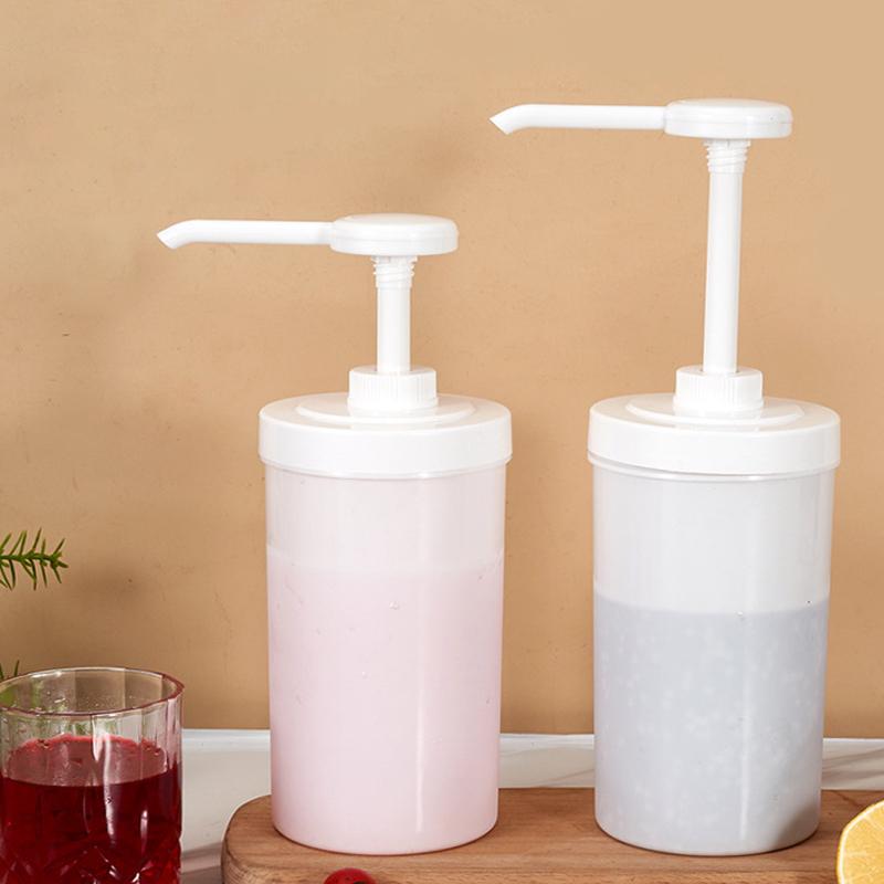 10/15/20/30Cc Liquid Dispenser Coffee Syrup Bee Drip Bottle With Hydraulic Pump And Nozzle Head Kitchen Honey Jar Container