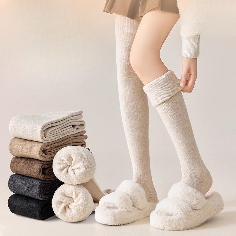 Schlaufenstrümpfe für Damen Herbst und Winter, Warme und Hautfreundliche Kniestrümpfe, Hohe Elastizität und Nicht auftragende Lange Socken