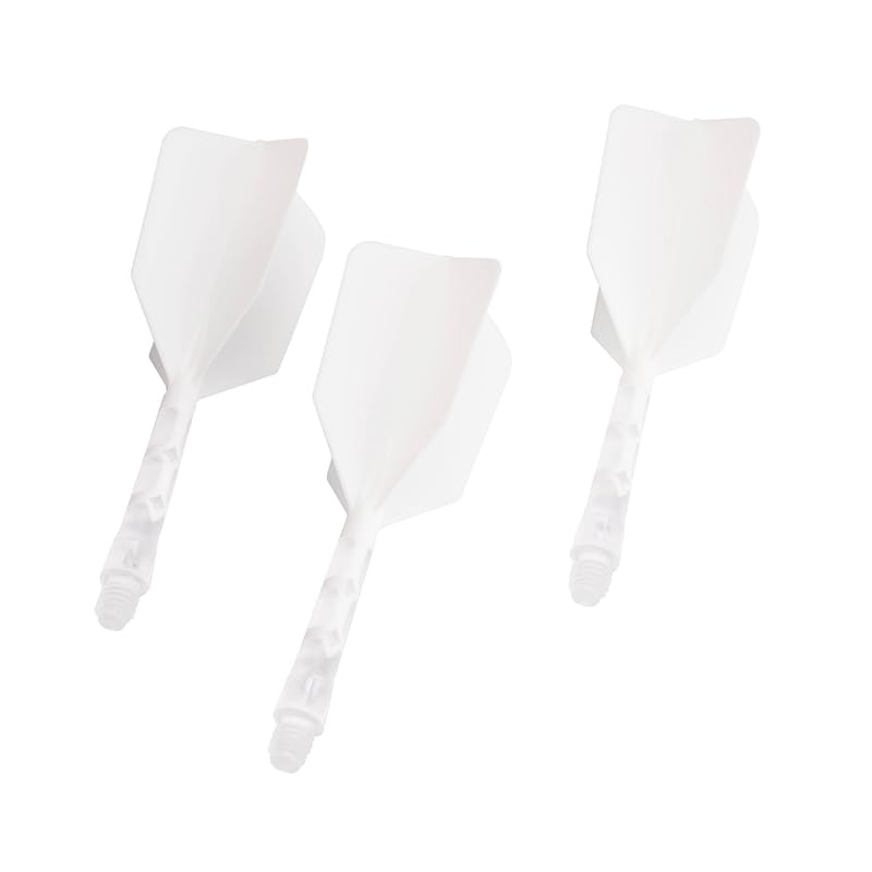 CUESOUL ROSTAK57 T19 Series Dual Material Mixed Shaft Integrated Flight Slim Shape Series Set of 3 Two-tone (White)