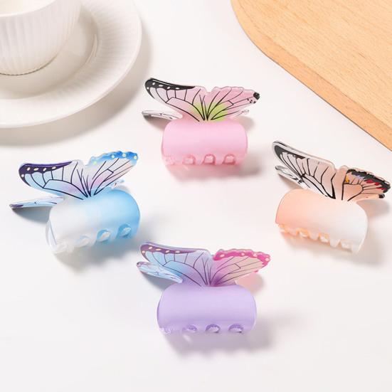 Hair Claw Butterfly Design Back Head Hair Clip Anti-slip Teeth Strong Grip Shark Hair Clip Lightweight Versatile Hair Accessory