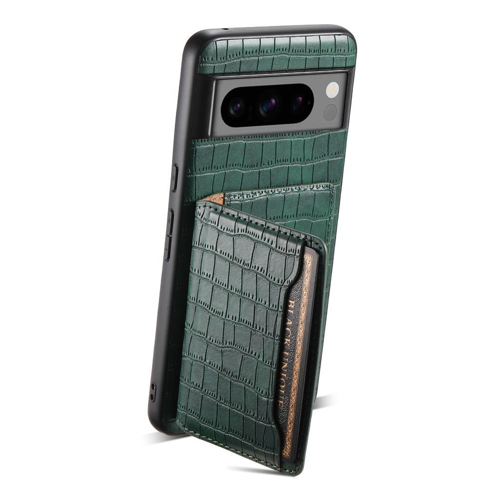 Luksusowe Etui ze Skóry o Fakturze Krokodyla Dla Google Pixel 8 Pro 8A 7Pro 7A 6A Uchwyt na Karty Podstawka Portfel Flip Tylna Klapka