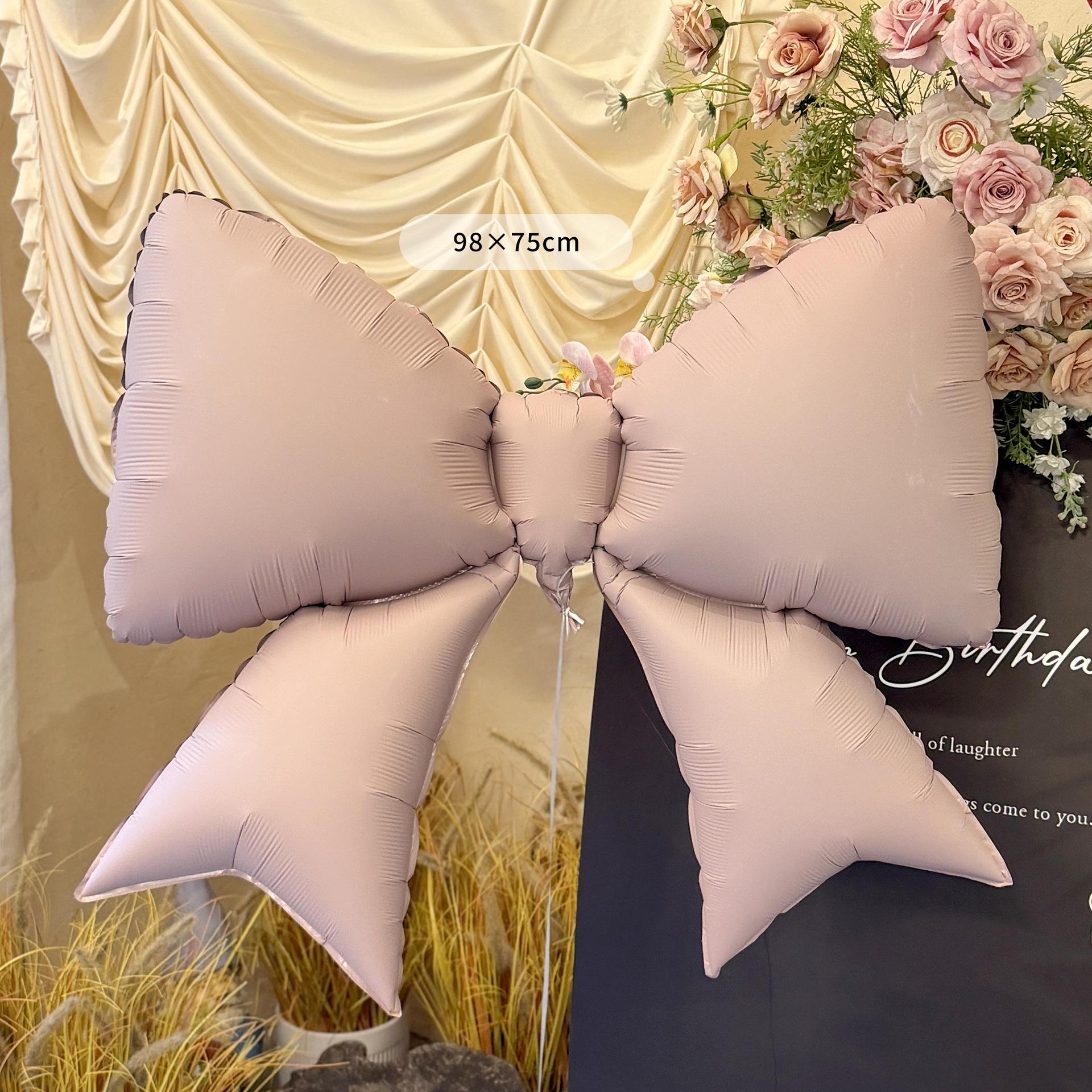 Extra Large Cake Stand with 3D Aluminum Foil Bow Balloon for Birthday Party Decoration