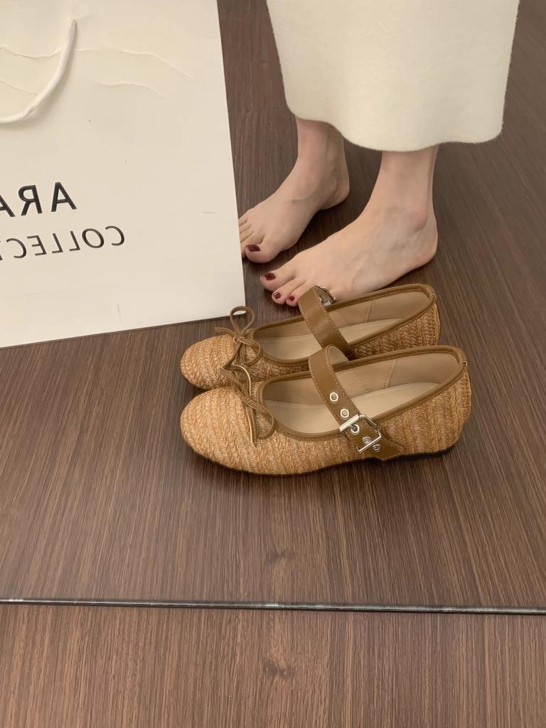 French Bohemian Gentle Braided Baotou Sandals Women 2025 Spring Summer Vacation Fairy Evening Empty Single Shoes