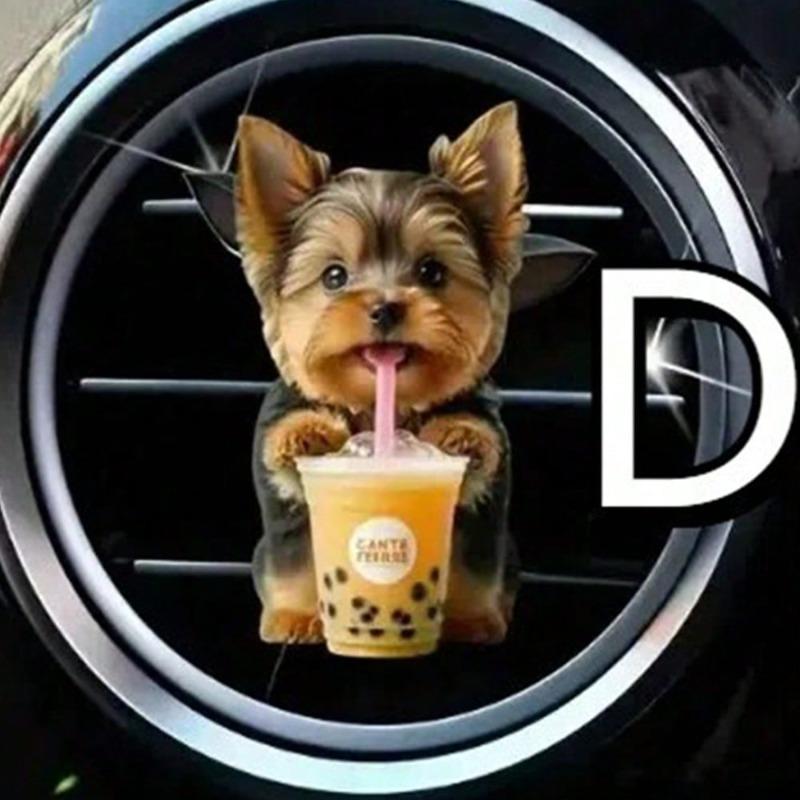 

1 шт./Набор Милая собака/Мультяшные животные Акриловый зажим для украшения автомобиля, Очаровательный терапевтический мультяшный декор для интерьера автомобиля, приборной панели, вентиляционного отверстия кондиционера D