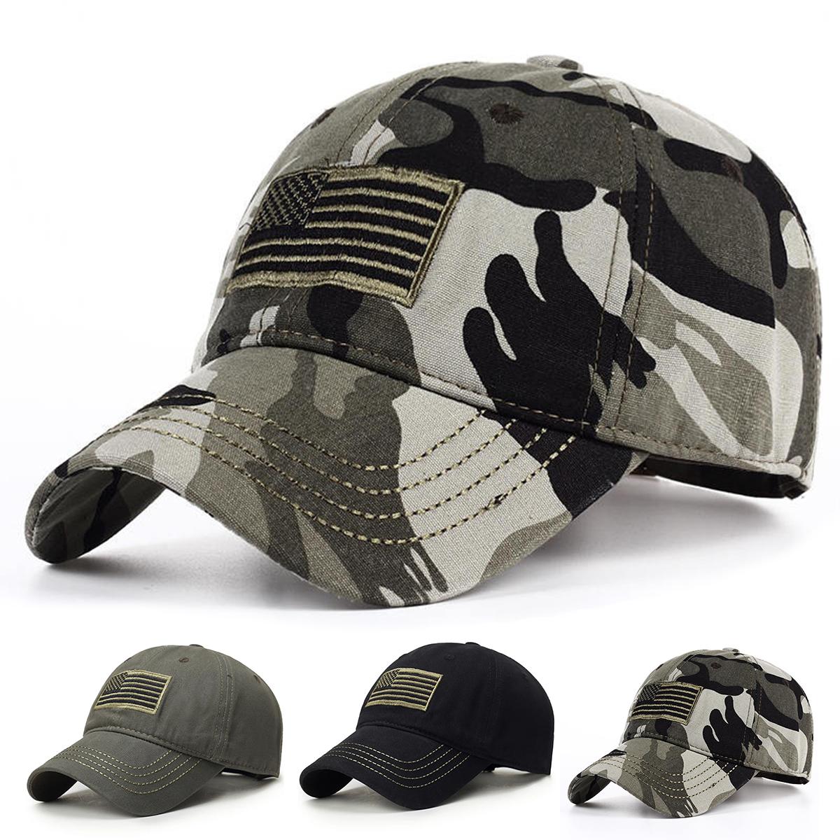 

Men s American Flag Washed Baseball Cap Outdoor Hunting Tactical Hat Trainee Military Training Army Caps Sunscreen Hats чорний