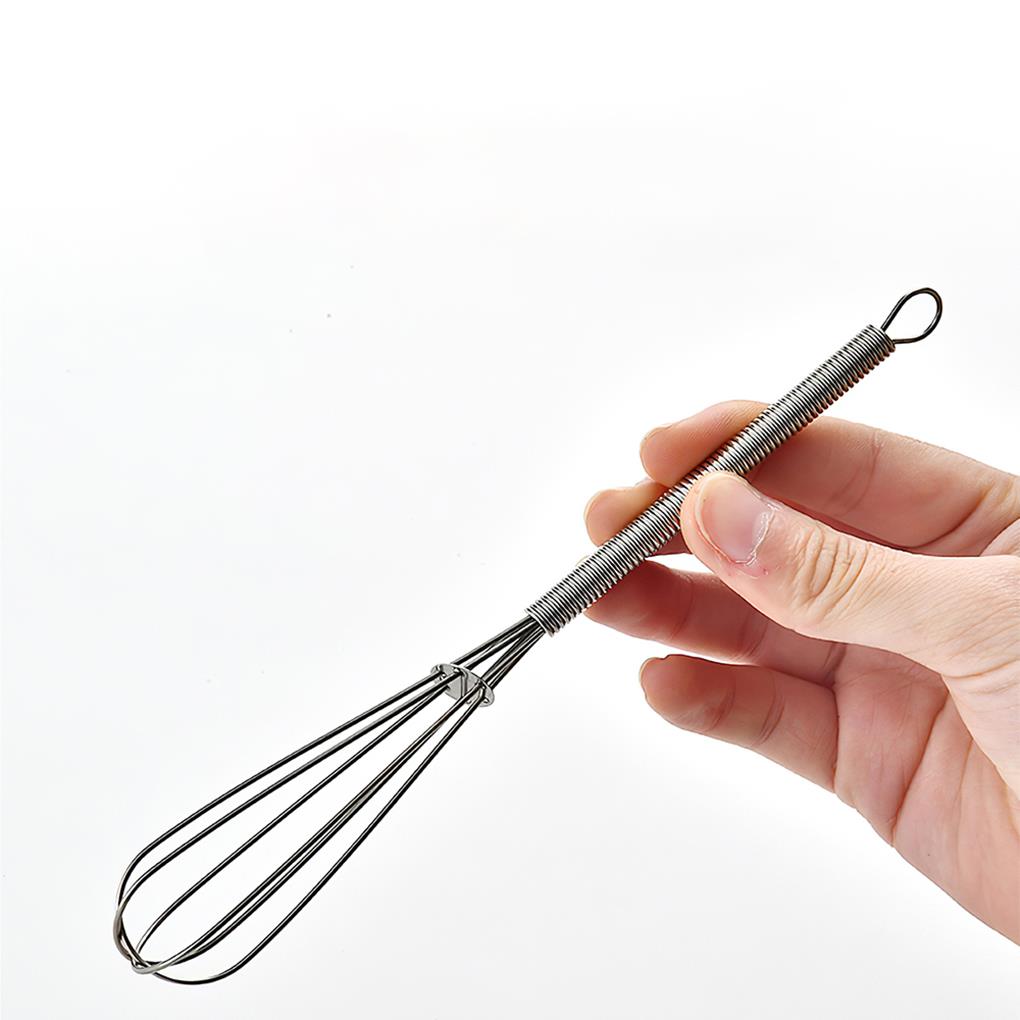 Egg Beater Eggs Mixer Hand-operated Food-grade Beat Whisks All-in-one Design Spring Handel with Small Hook Hole Cooking Supplies