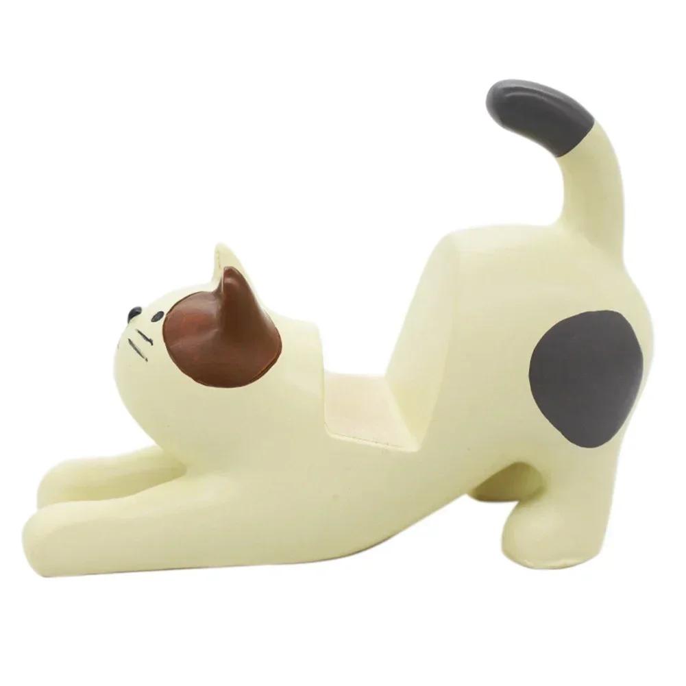 1 Pcs Home Decor Cute Creative Small Ornament Multi-functional Desk Decor Resin Cat Phone Holder Accessories Kawaii Accessories