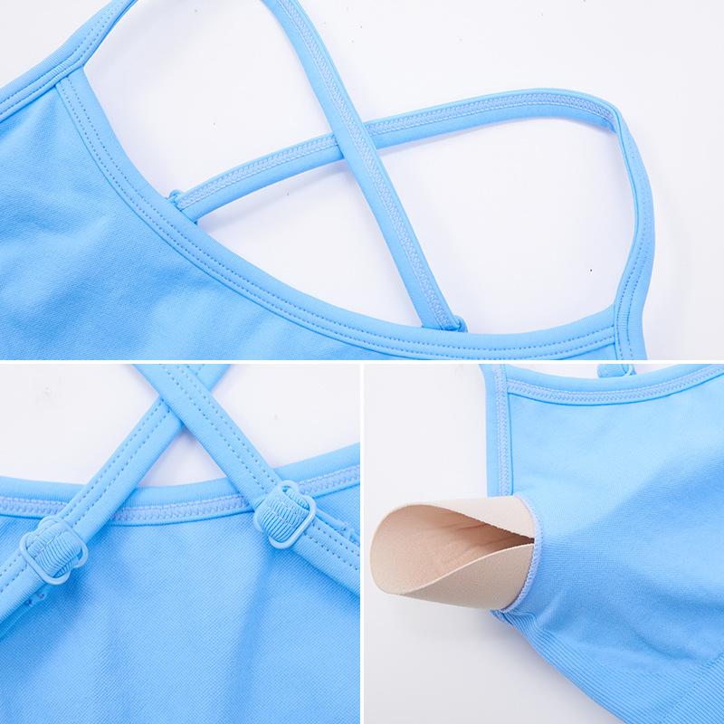 New Seamless High Waisted Peach Hip Lifting Yoga Set For Women'S Cross Back Sports Fitness Suit Set