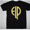 ELP EMERSON LAKE AND PALMER LOGO Černé Všechny Velikosti Tričko vintage Vyprané Pohodlné Prodyšné grafické Univerzální Stylové