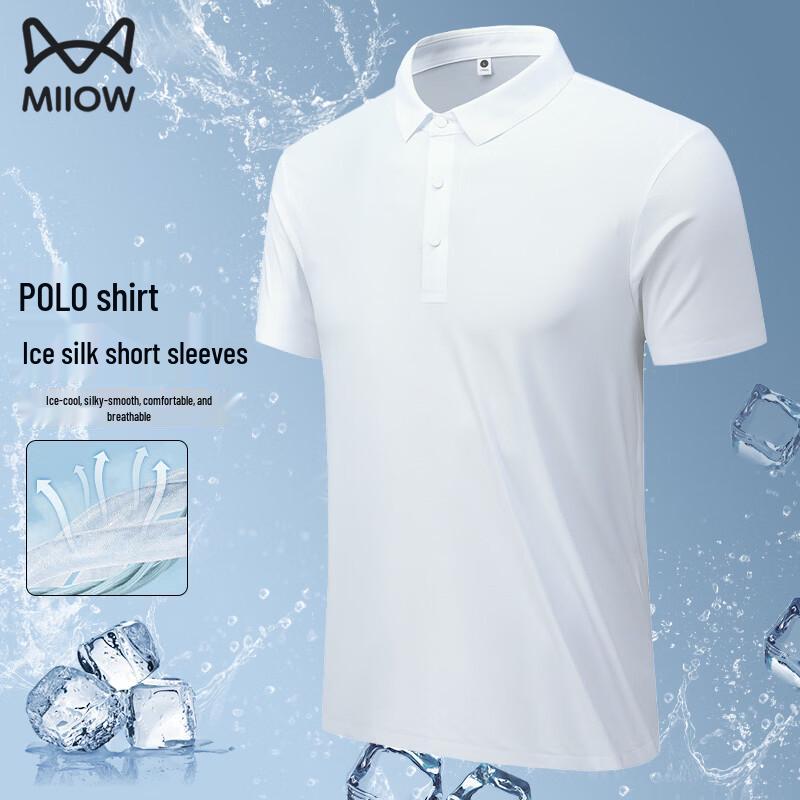 MiiOW Men s Ice Silk Polo Shirt XL