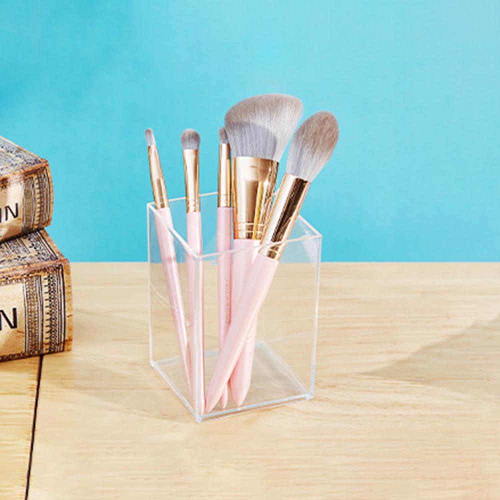 Suport acrilic transparent pentru pix Tub de depozitare oală pentru creion Diy drăguță masă cadou Articole de birou Gadget-uri de machiaj Suport creion perie