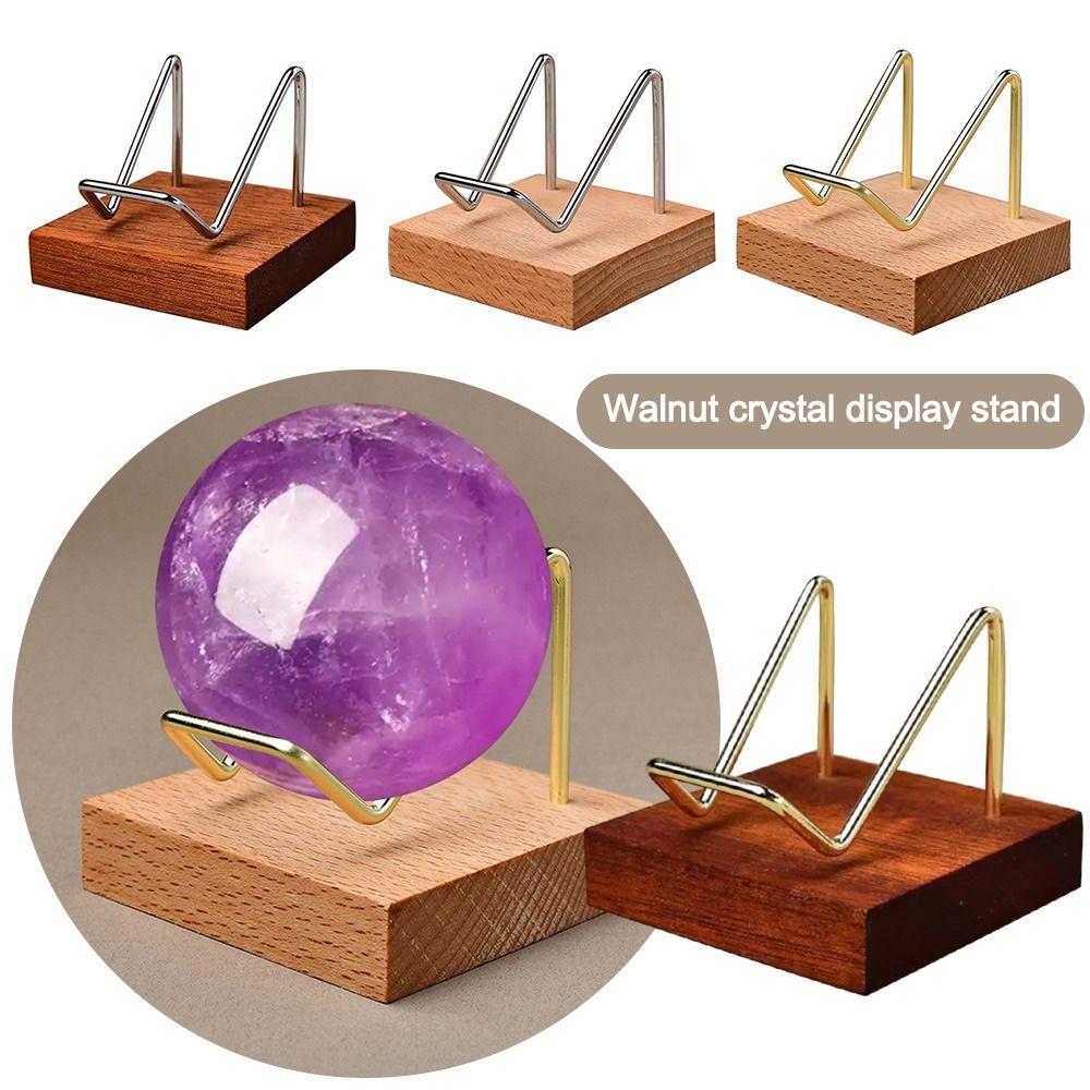 Wooden Crystal Ball Holder Craft Sphere Display Stand Creative Crystal Ball Base Home Decoration