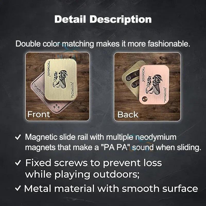 EDC Push Slider Metall Zappeln Anti Stress Spielzeug Erwachsene Finger Spinner Poker Linderung Angst Spielzeug Tragbare Pop Magnetische Slider Spiele