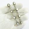 Natural Mother of Pearl Stud, 925 Sterling Silver Long Dangle Stud Earrings