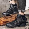 Men's Fashion Work Boots Four Seasons Outdoor Casual Hiking Boots High Top Thick Bottom Work Boots Anti-skid Ankle Boots 2026New