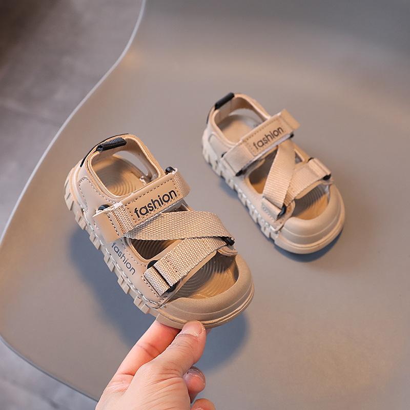 

Summer Boy s Sandals Breathable Canvas Outdoor Sandals Nylon Strap Decos Baby Boy Casual Shoes Child Students Beach Shoes H04172 23 хаки