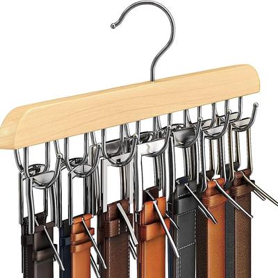 Porta cinture in legno per donne, appendini per vestiti, accessori per guardaroba, organizzatore per sciarpe, appendini per cinture da uomo
