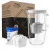 Glass Filter Pitcher Etiuda White + 2 Pure+ Cartridges Aqualogis 2.9L