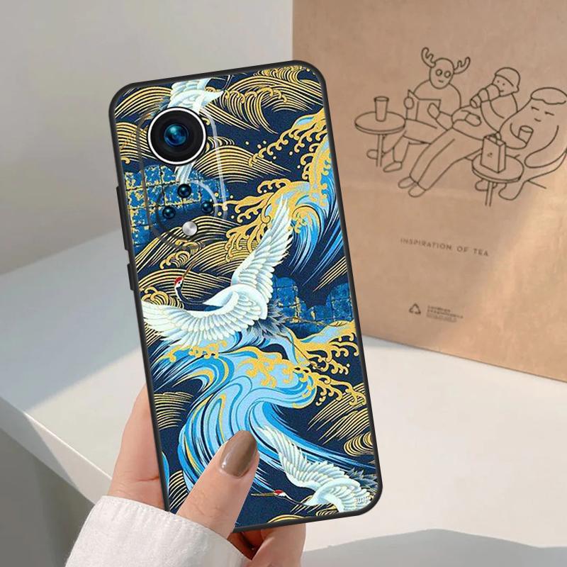 Japanese Cranes Art For Honor Magic 8 Pro 7 6 5 Lite Case For Honor Win RT 200 400 50 70 90 X8b X9a X9b X9c X9d