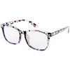 Portable Blue Light Blocking Glasses Black Leopard Square Frame Eyeglasses Men and Women Anti Blue Ray Office Computer Goggles