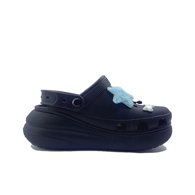 Crocs Star Trail Star Fun EVA Sweet and Cute Fashion Street Niche Hole Shoes Unisex Black