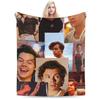 Super Soft Harryed Stylesed Kiss All the Time Throw Blanket Premium Fleece Flannel Blanket Fuzzy Plush Blankets All Season Use