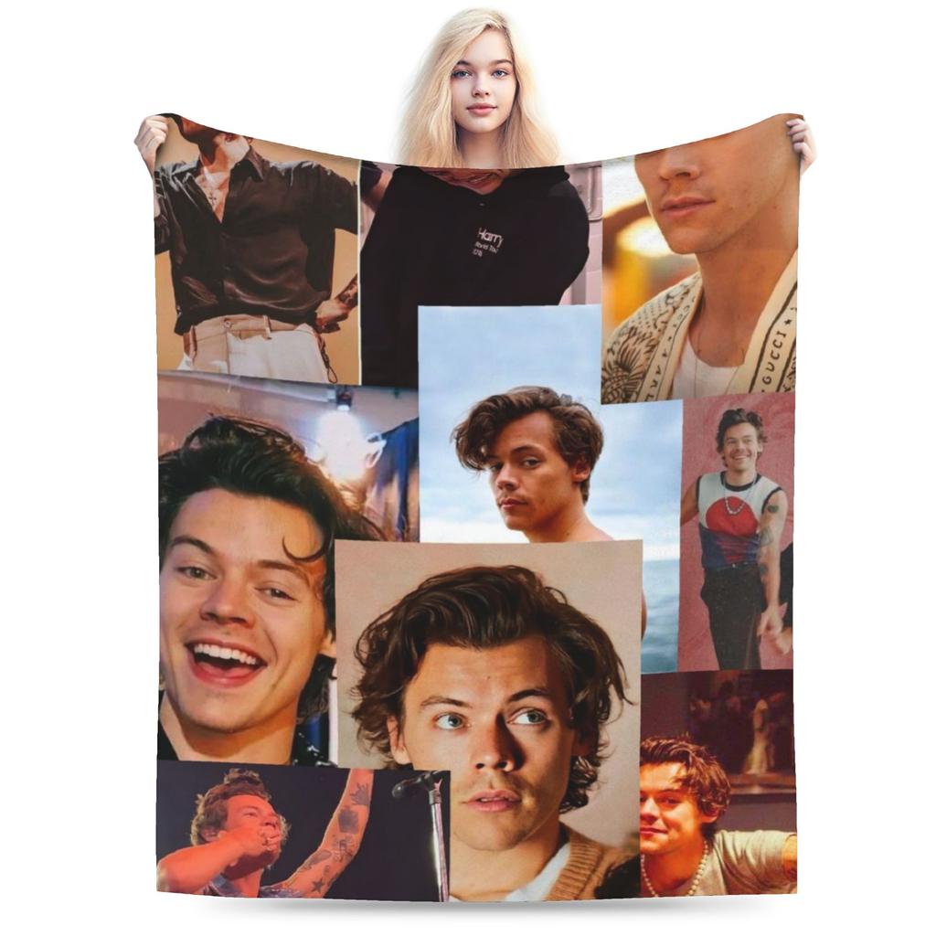 Super Soft Harryed Stylesed Kiss All the Time Throw Blanket Premium Fleece Flannel Blanket Fuzzy Plush Blankets All Season Use