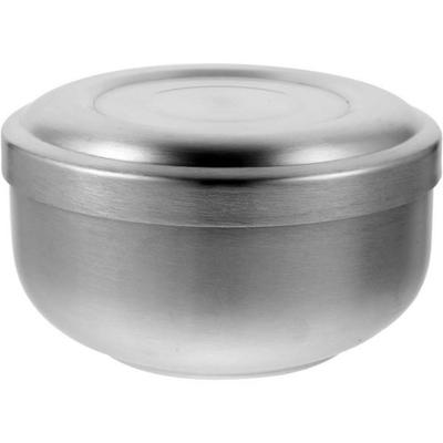 ARTIBETTER Stainless Steel Shaving Bowl Soap with Lid Men's Cup Cream Silver
