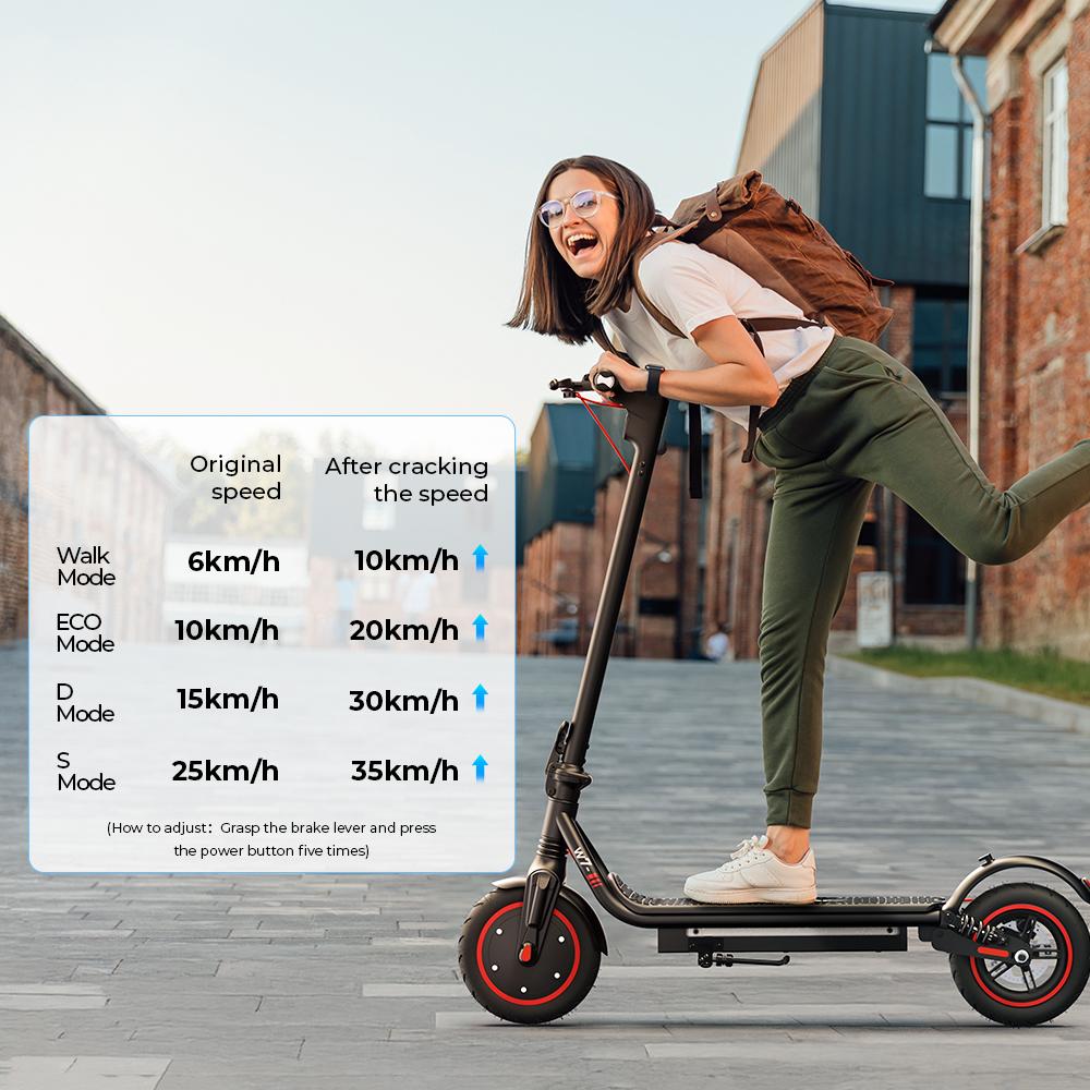 iScooter W7 elektrická koloběžka: Výkon 650 W, dojezd 37 km, E-ABS a mechanické kotoučové brzdy