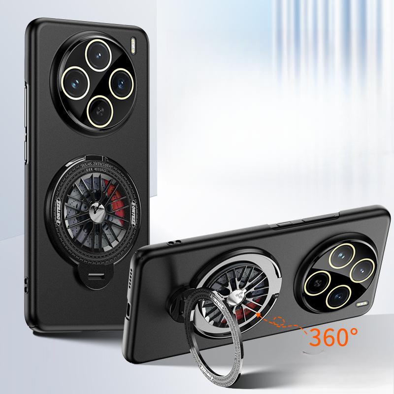 

Suitable for VIVO X100Pro Phone Case, Decompression Gyroscope Magnetic Stand X100, Matte PC Spray Oil Full Cover Hard Case vivo X100