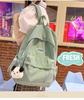 Minimalist Corduroy Backpack - Cute Japanese & Korean Style for Girls