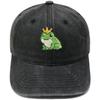 New cartoon crown frog embroidery baseball cap retro and old cute men's and women's casual sunshade dad hat