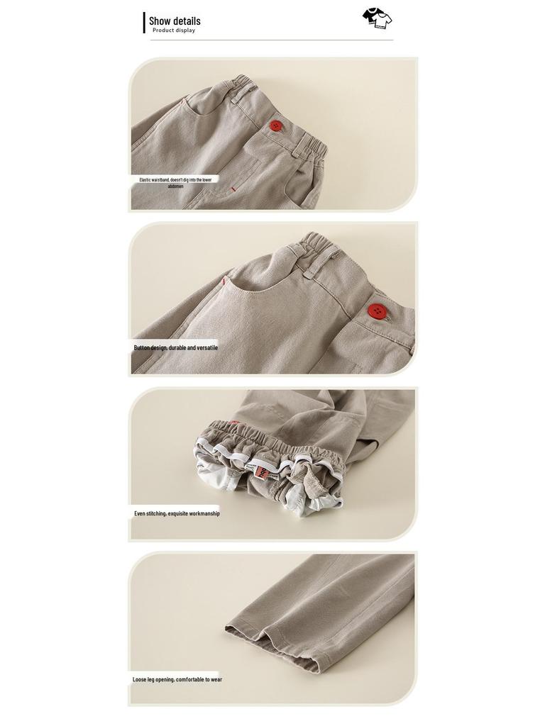 Neue Herbst Kinder Locker geschnittene Cargohose – Modische Baumwoll-Freizeitbekleidung für Jungen und Mädchen