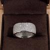 European And American Temperament, Five Row Diamond Ring, Personality, Simplicity, Fashion, Universal Jewelry For Men  Women