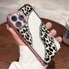 European and American broken diamonds and leopard print are suitable for Apple 17pm electroplating airbag mobile phone case iphone13 light luxury 