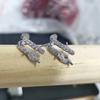 Super Flash Snake Stud Earrings, Zircon Mini Ear Buckles, Diamond-encrusted Earlobes, Be Careful with Machine Single Product, Free Earrings.
