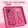Wrist Strap Lanyard Phone Case For iPhone 17 Pro Max Air 16E 16 14 15 Pro 12 13 Pro Max 11 Colourful Plant Pattern TPU Cover