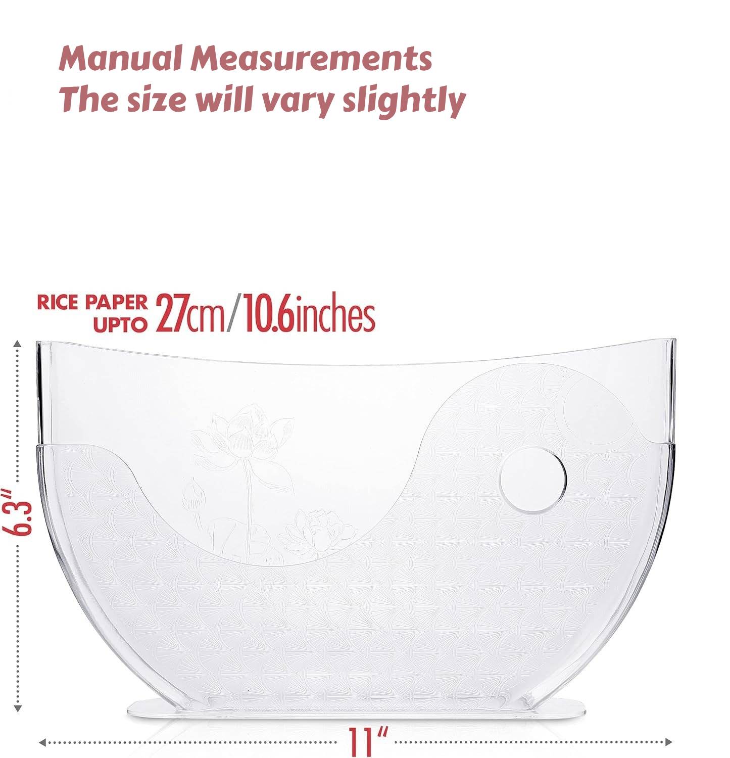 

Миска для воды из рисовой бумаги Миска для воды для спринг-роллов Держатель для рисовой бумаги для оберток из рисовой бумаги Приспособление для приготовления спринг-роллов Держатель для бань чанг белый
