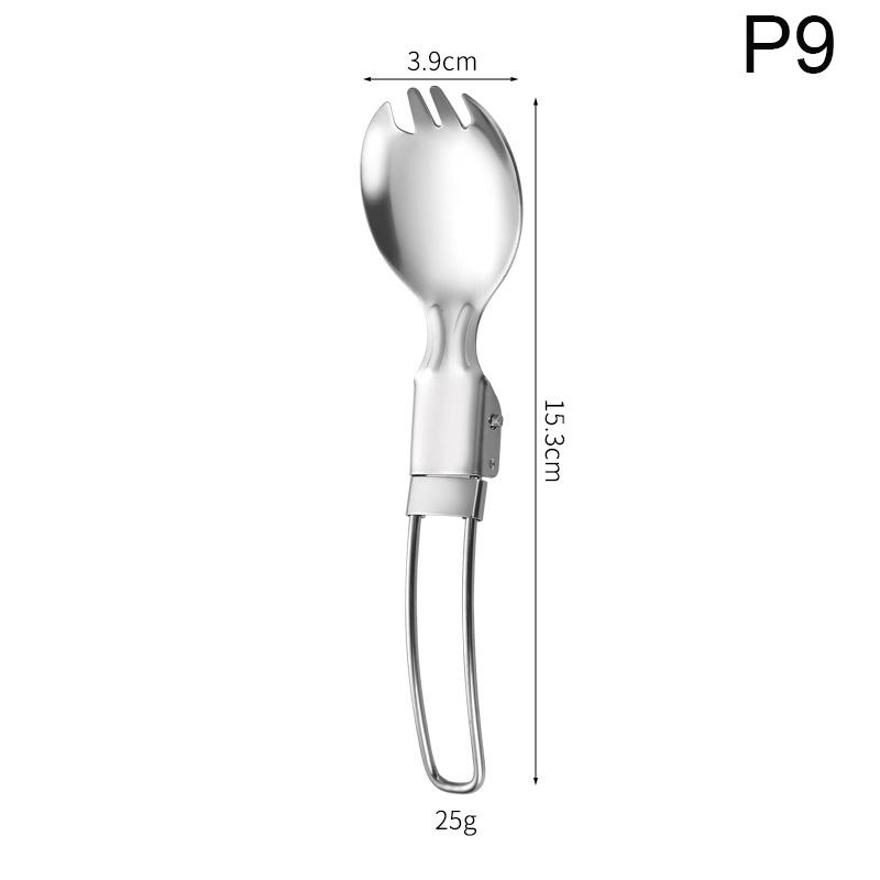 304 Stainless Steel Solding Spoon Outdoor Portable Fold Spoon Fork Knife Travel Folding Spoon Camping Hiking Picnic Tableware