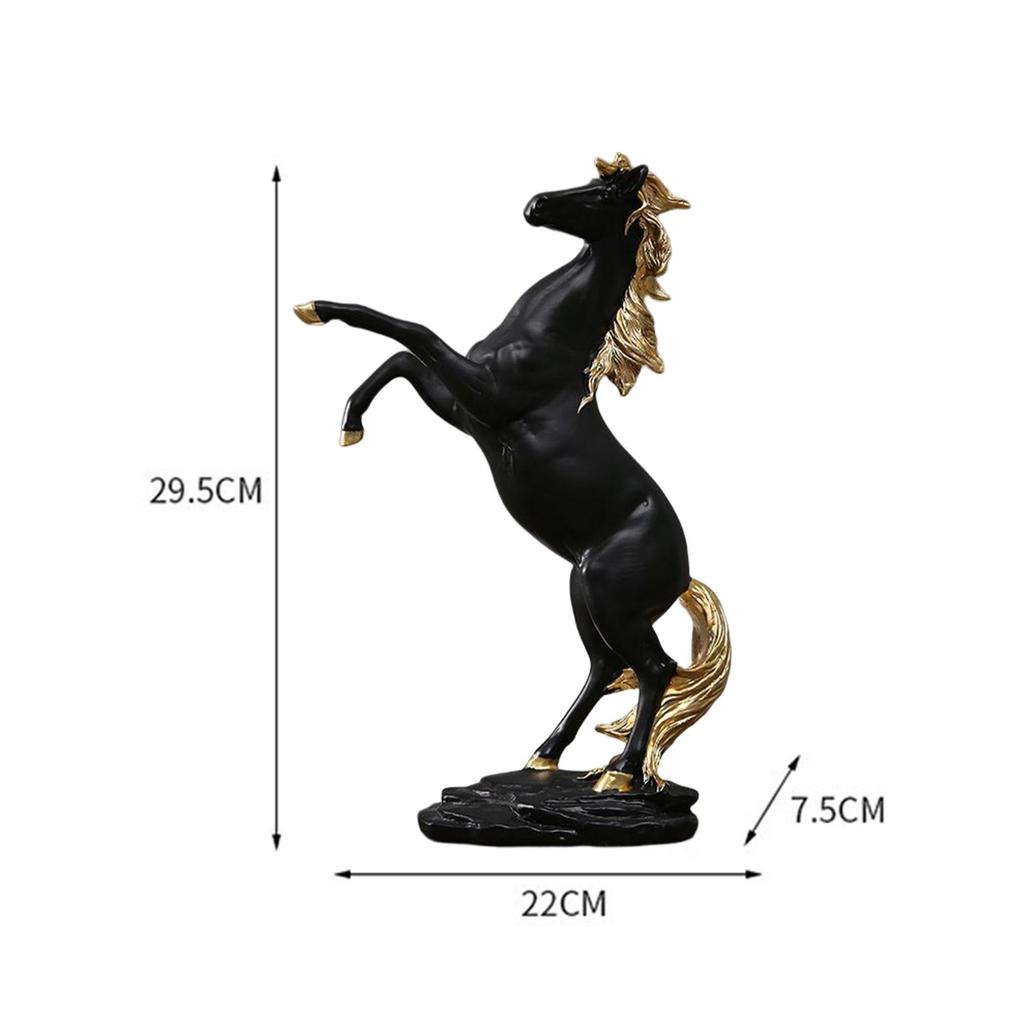 Modern Horse Statue Figurines Model Artwork Collectable Simulation Animal Fengshui for Home Desk Collectible Wine Cabinet Decor