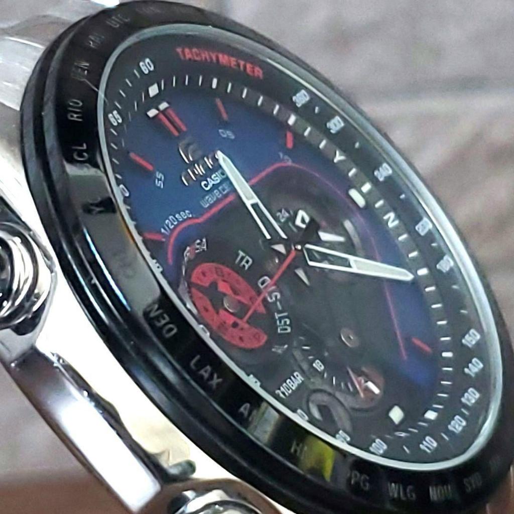 Used CASIO EDIFICE EQW-M1001 Radio Solar Watch Good Condition