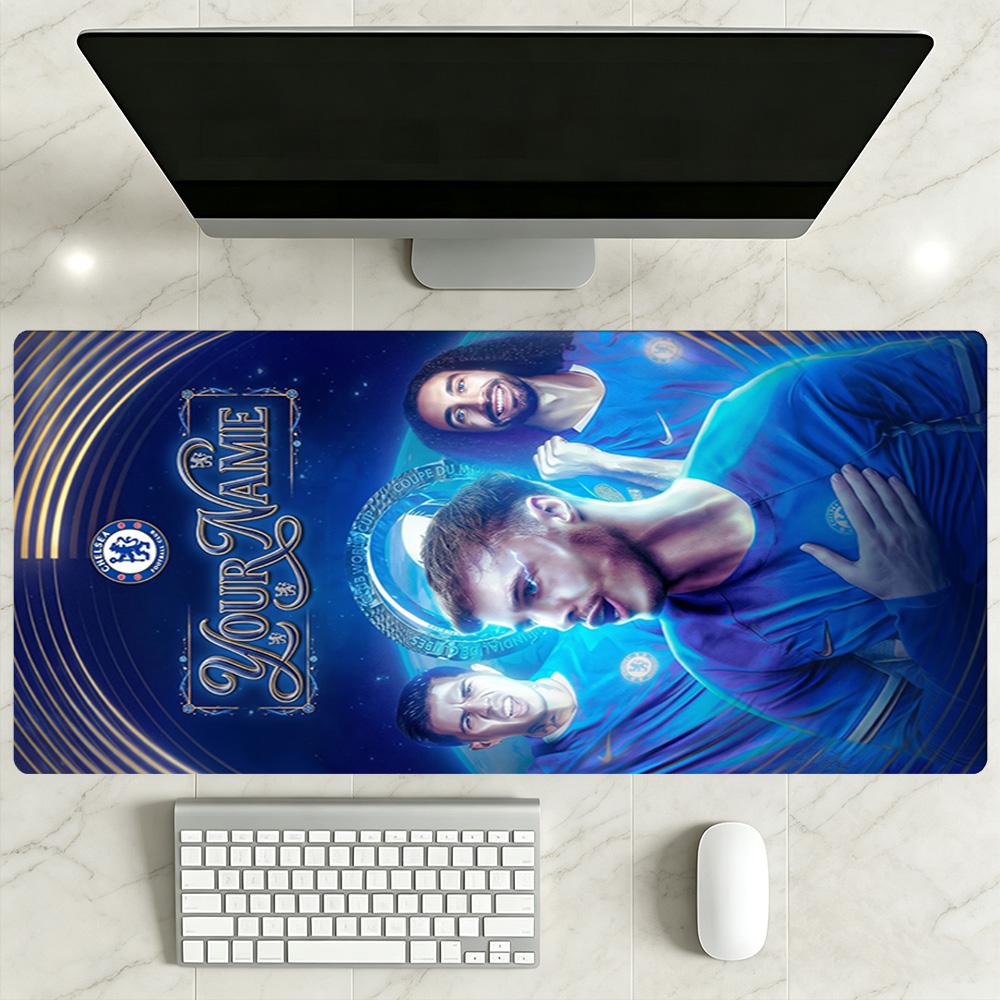Chelsea Fc Football Player Customizable Name Mouse Pad Gaming Laptop Mouse Pad Office Mouse Mats Non-Slip Rubber Base